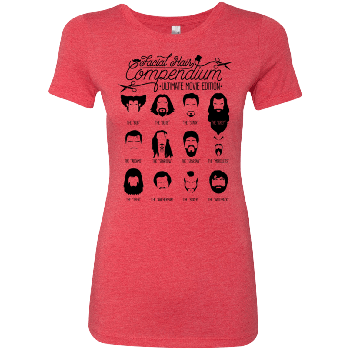 T-Shirts Vintage Red / Small The Movie Facial Hair Compendium Women's Triblend T-Shirt