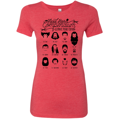 T-Shirts Vintage Red / Small The Movie Facial Hair Compendium Women's Triblend T-Shirt