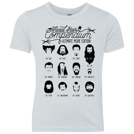T-Shirts Heather White / YXS The Movie Facial Hair Compendium Youth Triblend T-Shirt
