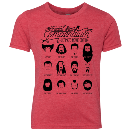 T-Shirts Vintage Red / YXS The Movie Facial Hair Compendium Youth Triblend T-Shirt