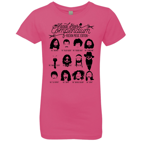 T-Shirts Hot Pink / YXS The Music Facial Hair Compendium Girls Premium T-Shirt