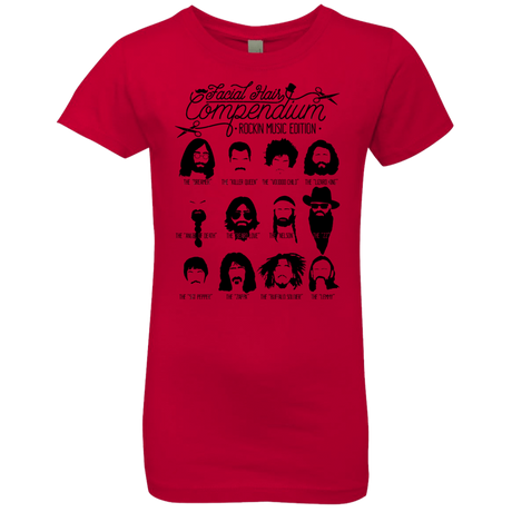 T-Shirts Red / YXS The Music Facial Hair Compendium Girls Premium T-Shirt
