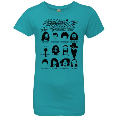 T-Shirts Tahiti Blue / YXS The Music Facial Hair Compendium Girls Premium T-Shirt