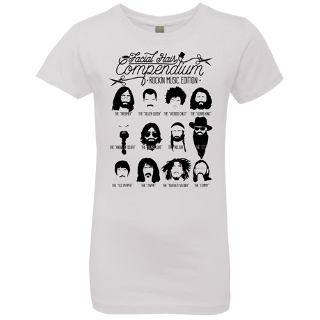 T-Shirts White / YXS The Music Facial Hair Compendium Girls Premium T-Shirt
