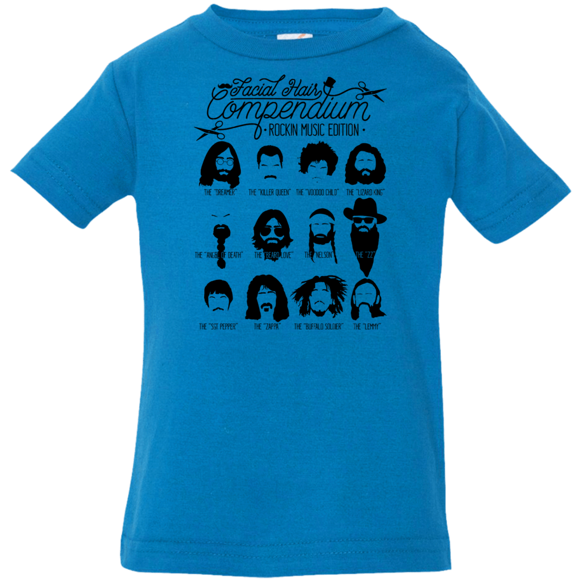 T-Shirts Cobalt / 6 Months The Music Facial Hair Compendium Infant Premium T-Shirt