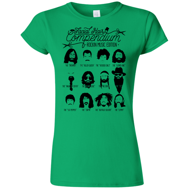 T-Shirts Irish Green / S The Music Facial Hair Compendium Junior Slimmer-Fit T-Shirt