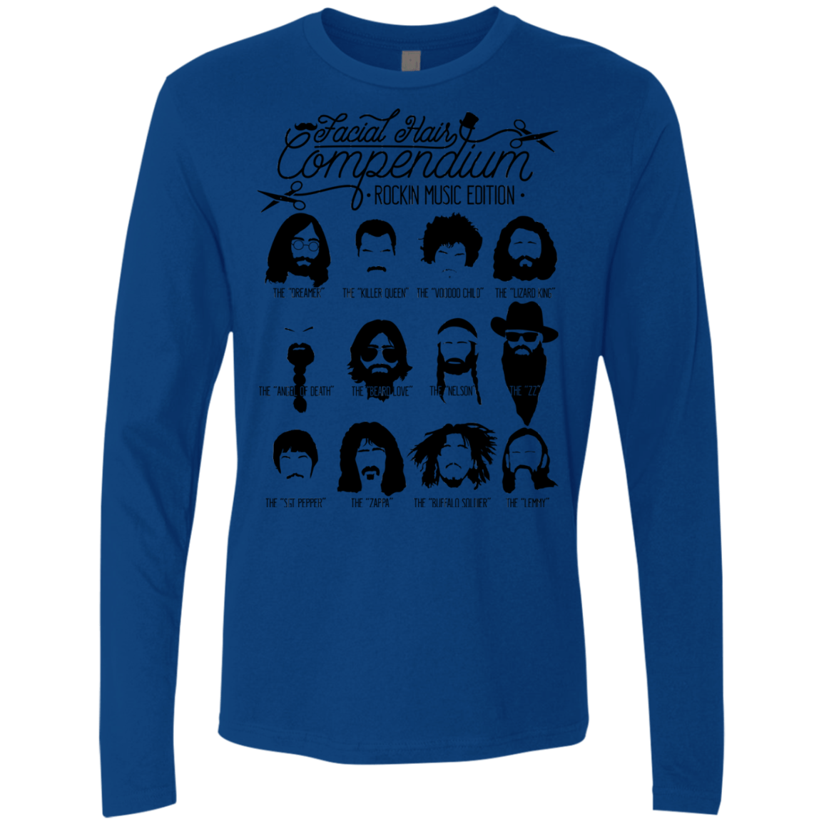 The Music Facial Hair Compendium Men's Premium Long Sleeve