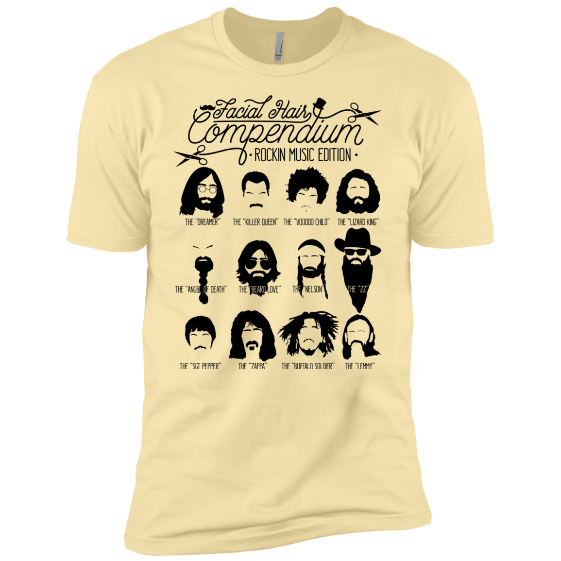 The Music Facial Hair Compendium Men's Premium T-Shirt