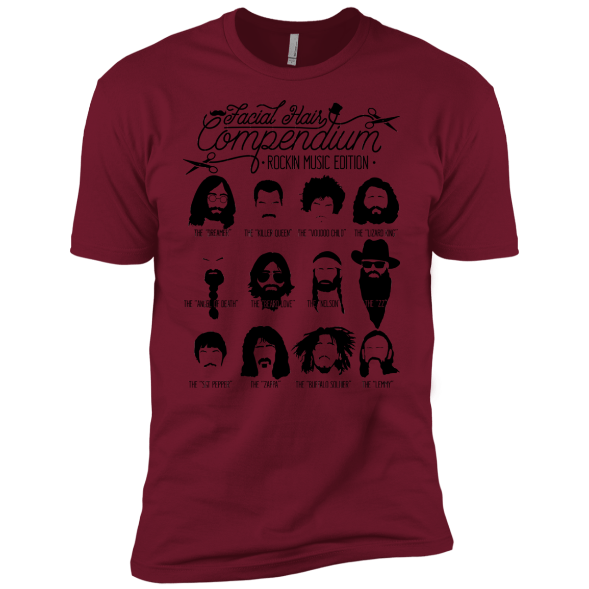 The Music Facial Hair Compendium Men's Premium T-Shirt