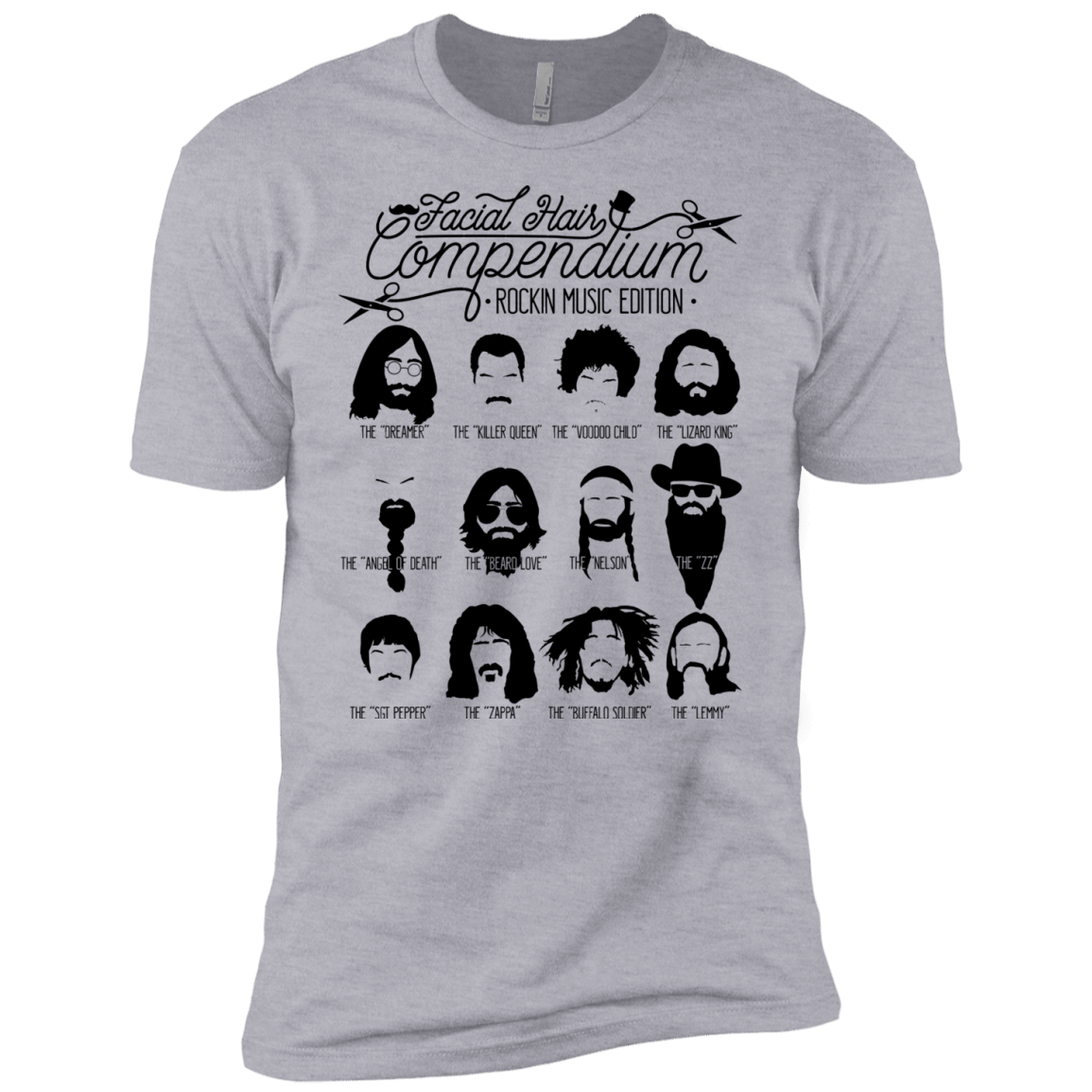 The Music Facial Hair Compendium Men's Premium T-Shirt