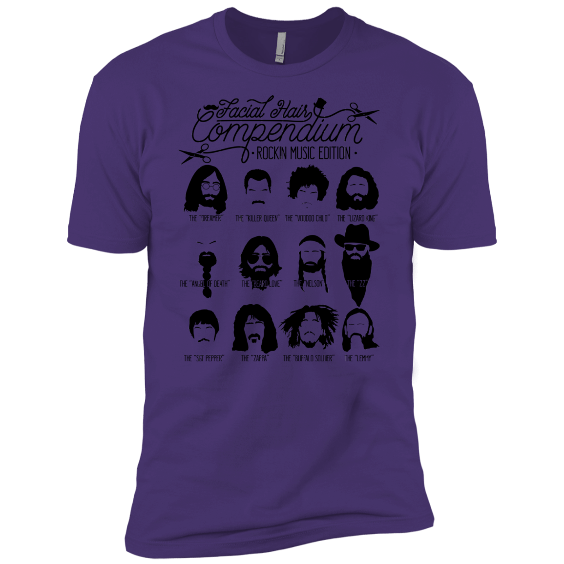 The Music Facial Hair Compendium Men's Premium T-Shirt