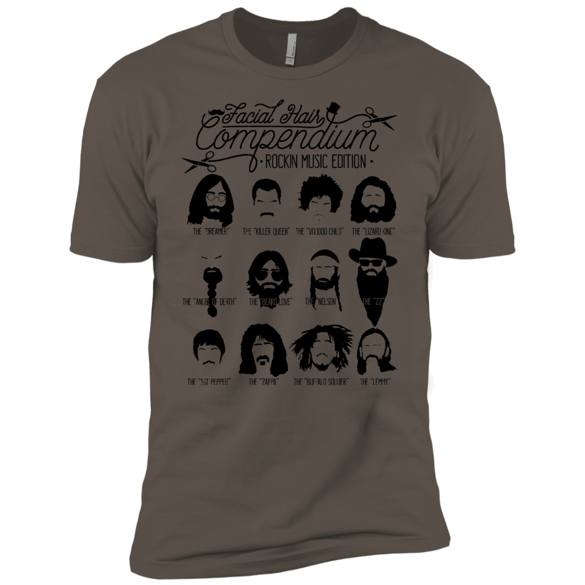 The Music Facial Hair Compendium Men's Premium T-Shirt