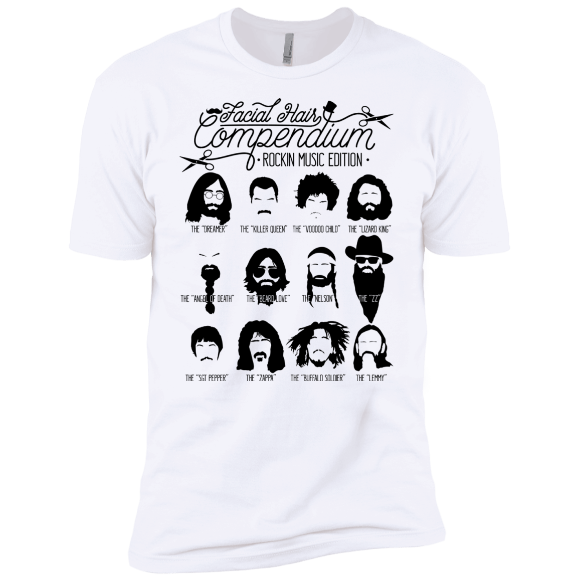 The Music Facial Hair Compendium Men's Premium T-Shirt