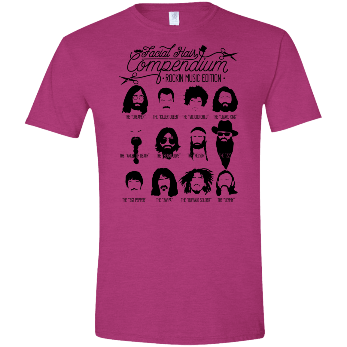 The Music Facial Hair Compendium Men's Semi-Fitted Softstyle