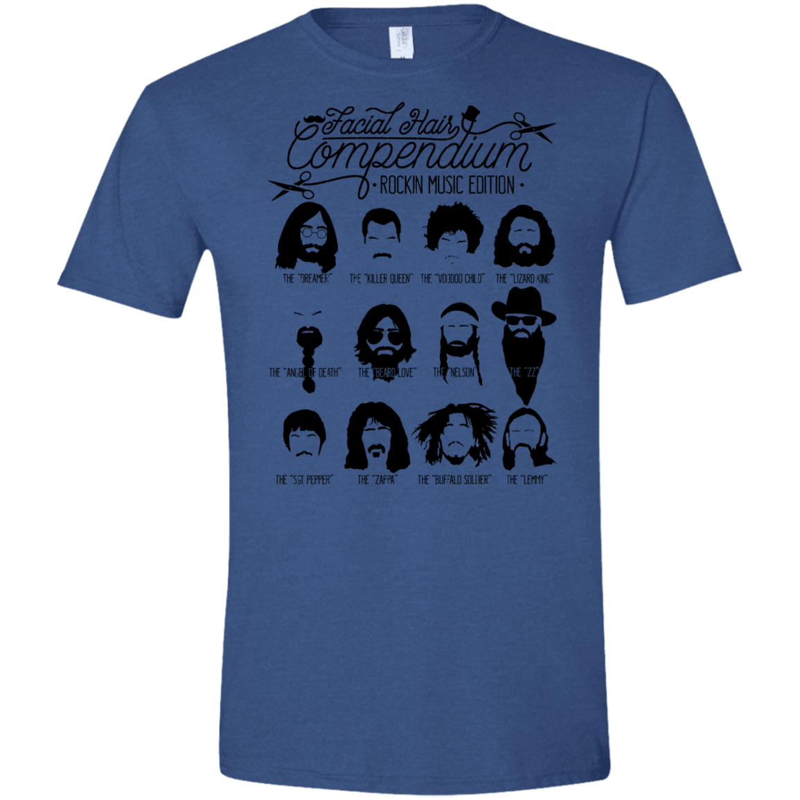 The Music Facial Hair Compendium Men's Semi-Fitted Softstyle