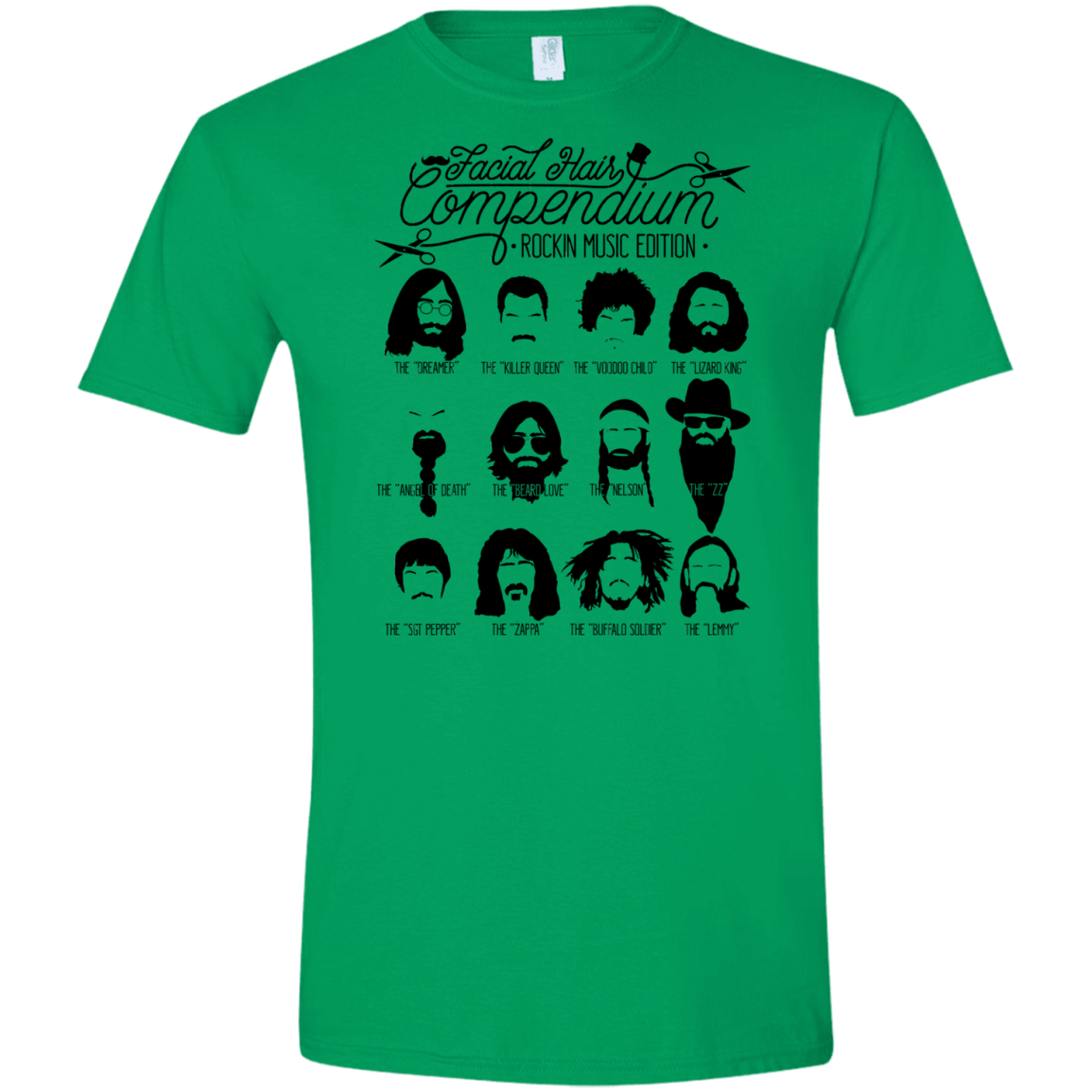 The Music Facial Hair Compendium Men's Semi-Fitted Softstyle