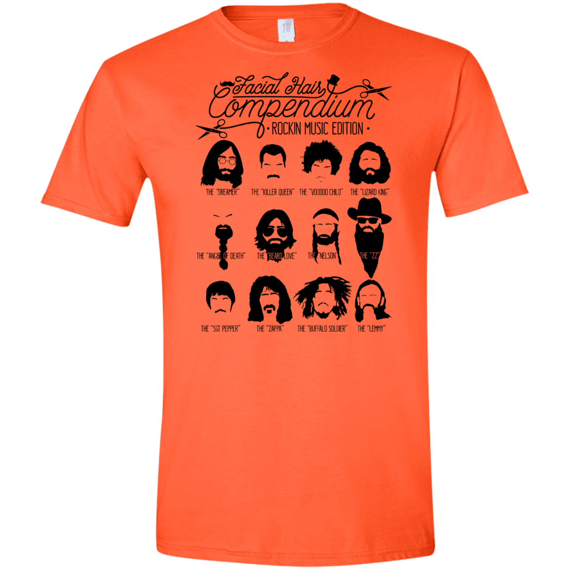 The Music Facial Hair Compendium Men's Semi-Fitted Softstyle