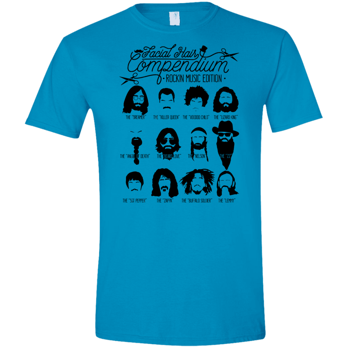 The Music Facial Hair Compendium Men's Semi-Fitted Softstyle