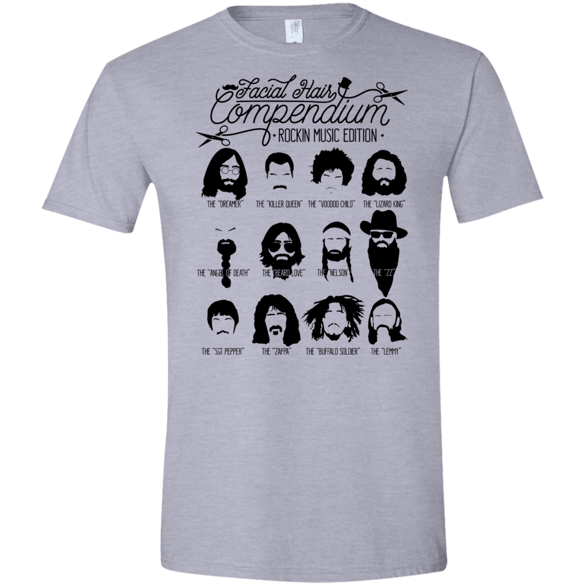 The Music Facial Hair Compendium Men's Semi-Fitted Softstyle