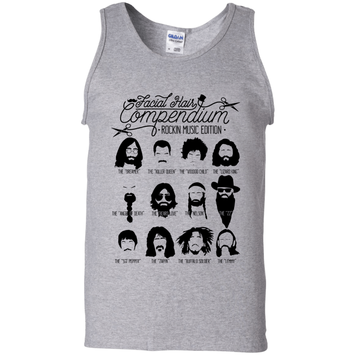 The Music Facial Hair Compendium Men's Tank Top