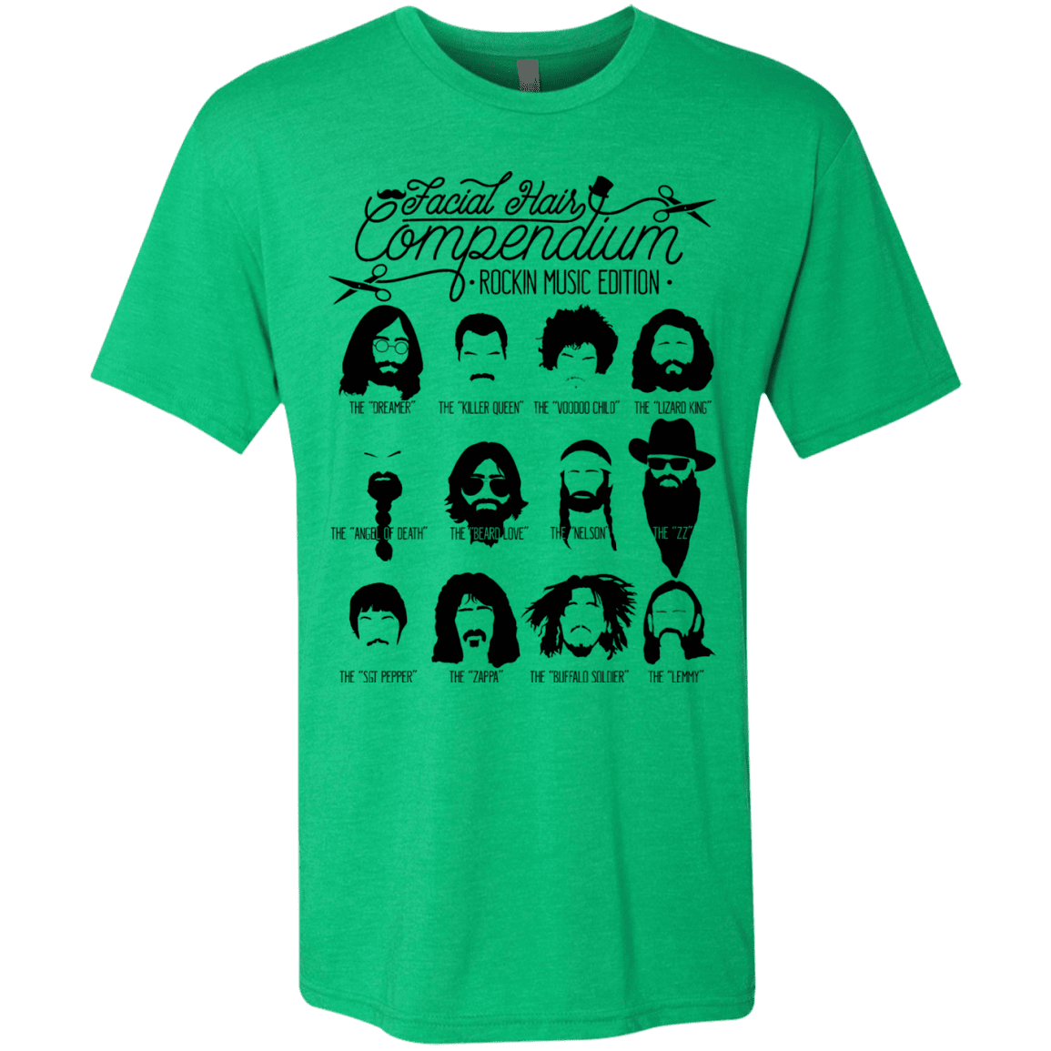 T-Shirts Envy / S The Music Facial Hair Compendium Men's Triblend T-Shirt