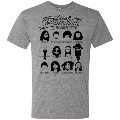 T-Shirts Premium Heather / S The Music Facial Hair Compendium Men's Triblend T-Shirt