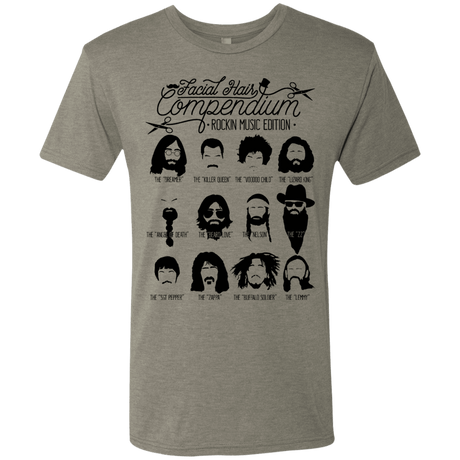 T-Shirts Venetian Grey / S The Music Facial Hair Compendium Men's Triblend T-Shirt