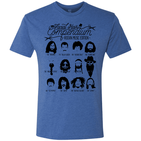 T-Shirts Vintage Royal / S The Music Facial Hair Compendium Men's Triblend T-Shirt