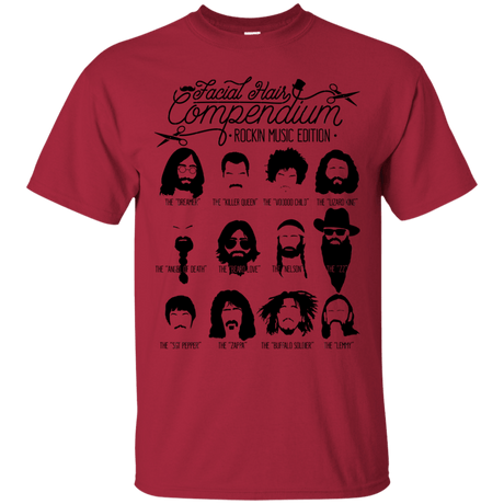 T-Shirts Cardinal / S The Music Facial Hair Compendium T-Shirt