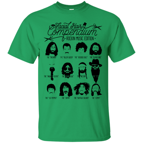 T-Shirts Irish Green / S The Music Facial Hair Compendium T-Shirt
