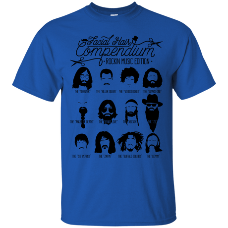T-Shirts Royal / S The Music Facial Hair Compendium T-Shirt