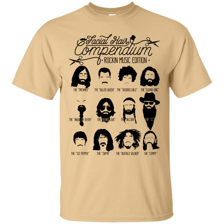 T-Shirts Vegas Gold / S The Music Facial Hair Compendium T-Shirt