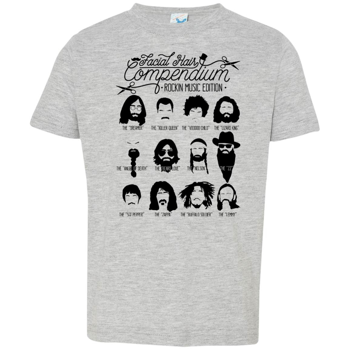 The Music Facial Hair Compendium Toddler Premium T-Shirt