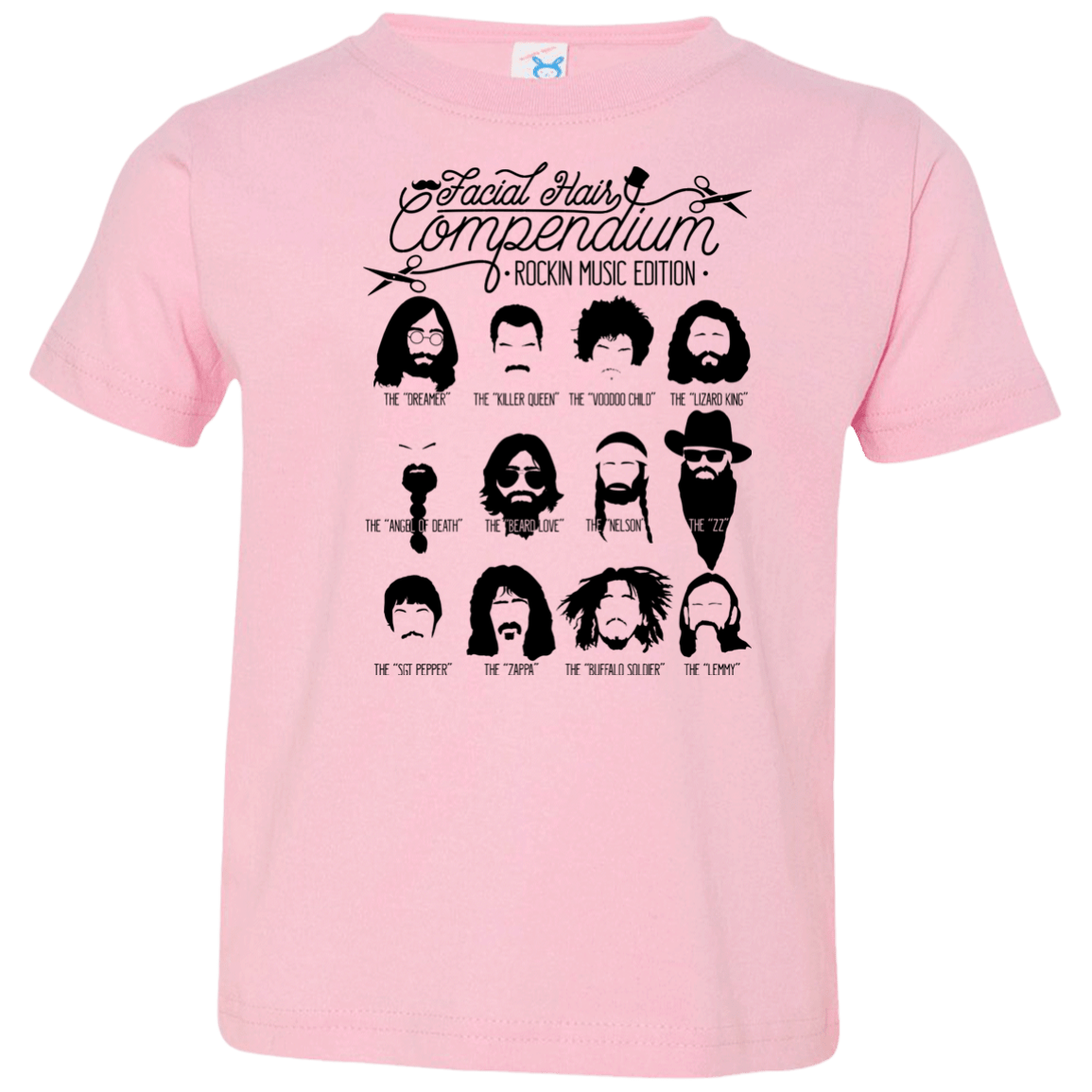 The Music Facial Hair Compendium Toddler Premium T-Shirt