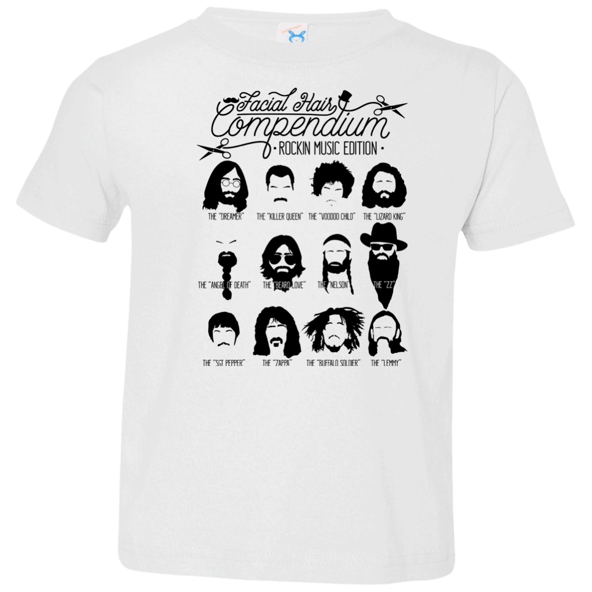 The Music Facial Hair Compendium Toddler Premium T-Shirt