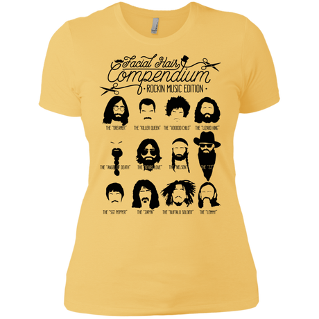 T-Shirts Banana Cream/ / X-Small The Music Facial Hair Compendium Women's Premium T-Shirt