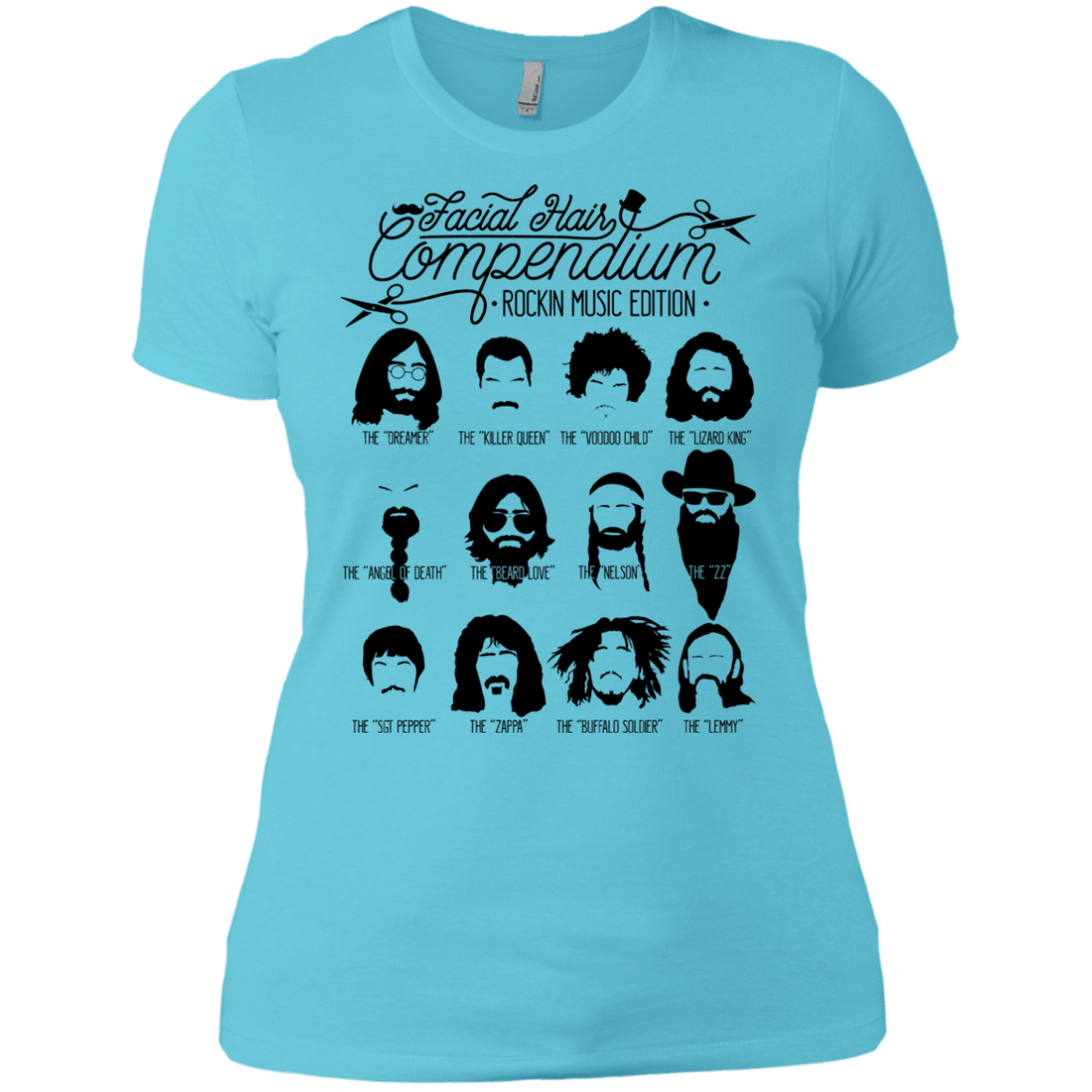 T-Shirts Cancun / X-Small The Music Facial Hair Compendium Women's Premium T-Shirt