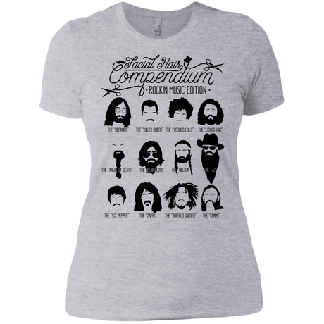 T-Shirts Heather Grey / X-Small The Music Facial Hair Compendium Women's Premium T-Shirt