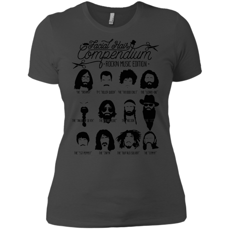 T-Shirts Heavy Metal / X-Small The Music Facial Hair Compendium Women's Premium T-Shirt