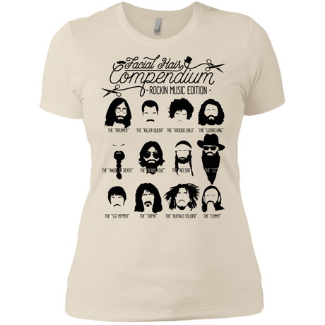 T-Shirts Ivory/ / X-Small The Music Facial Hair Compendium Women's Premium T-Shirt