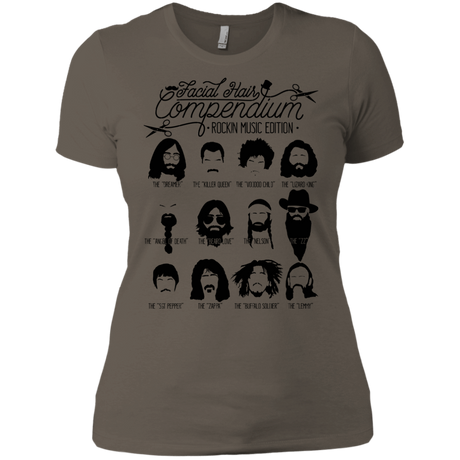 T-Shirts Warm Grey / X-Small The Music Facial Hair Compendium Women's Premium T-Shirt