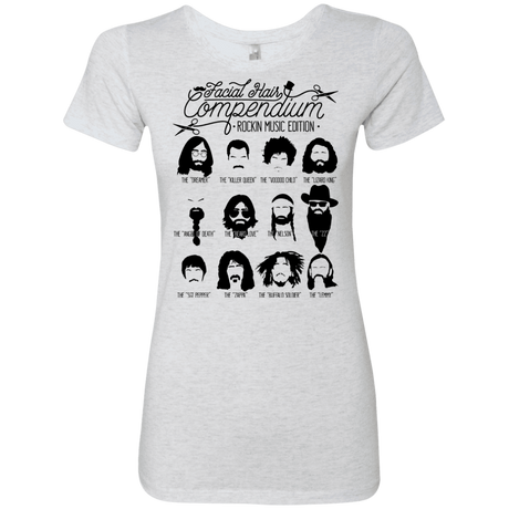 T-Shirts Heather White / S The Music Facial Hair Compendium Women's Triblend T-Shirt