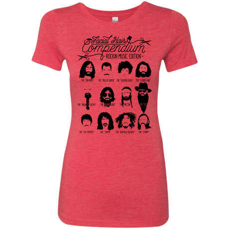 T-Shirts Vintage Red / S The Music Facial Hair Compendium Women's Triblend T-Shirt
