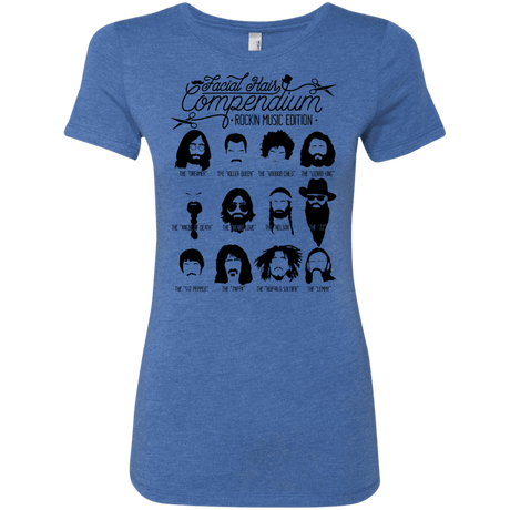 T-Shirts Vintage Royal / S The Music Facial Hair Compendium Women's Triblend T-Shirt