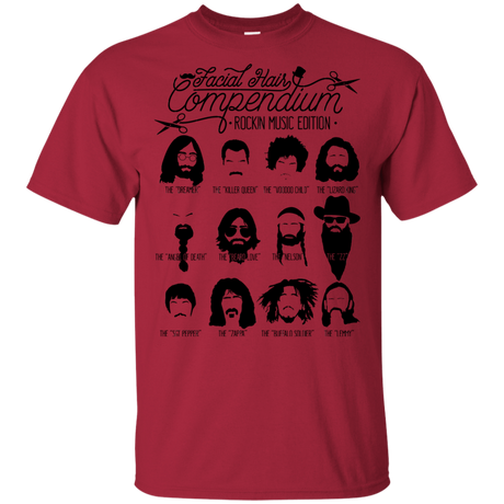 T-Shirts Cardinal / YXS The Music Facial Hair Compendium Youth T-Shirt