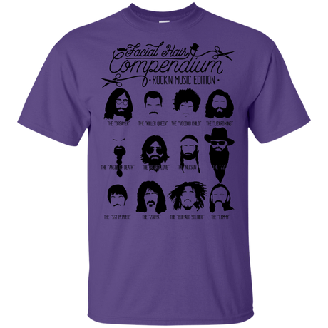 T-Shirts Purple / YXS The Music Facial Hair Compendium Youth T-Shirt