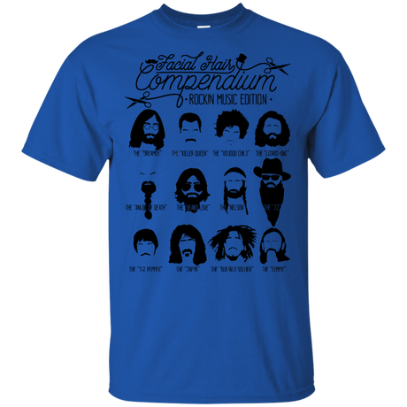 T-Shirts Royal / YXS The Music Facial Hair Compendium Youth T-Shirt