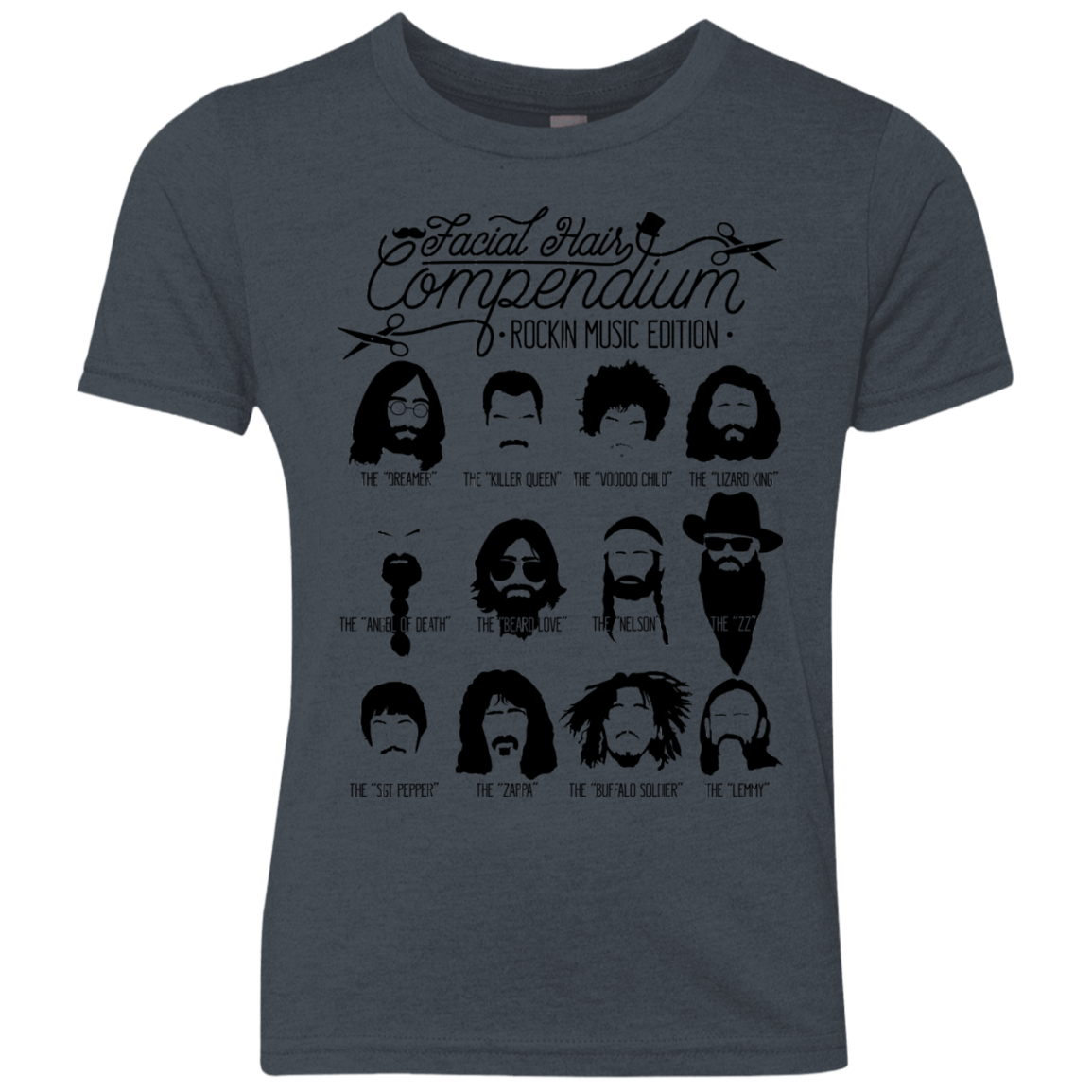 The Music Facial Hair Compendium Youth Triblend T-Shirt