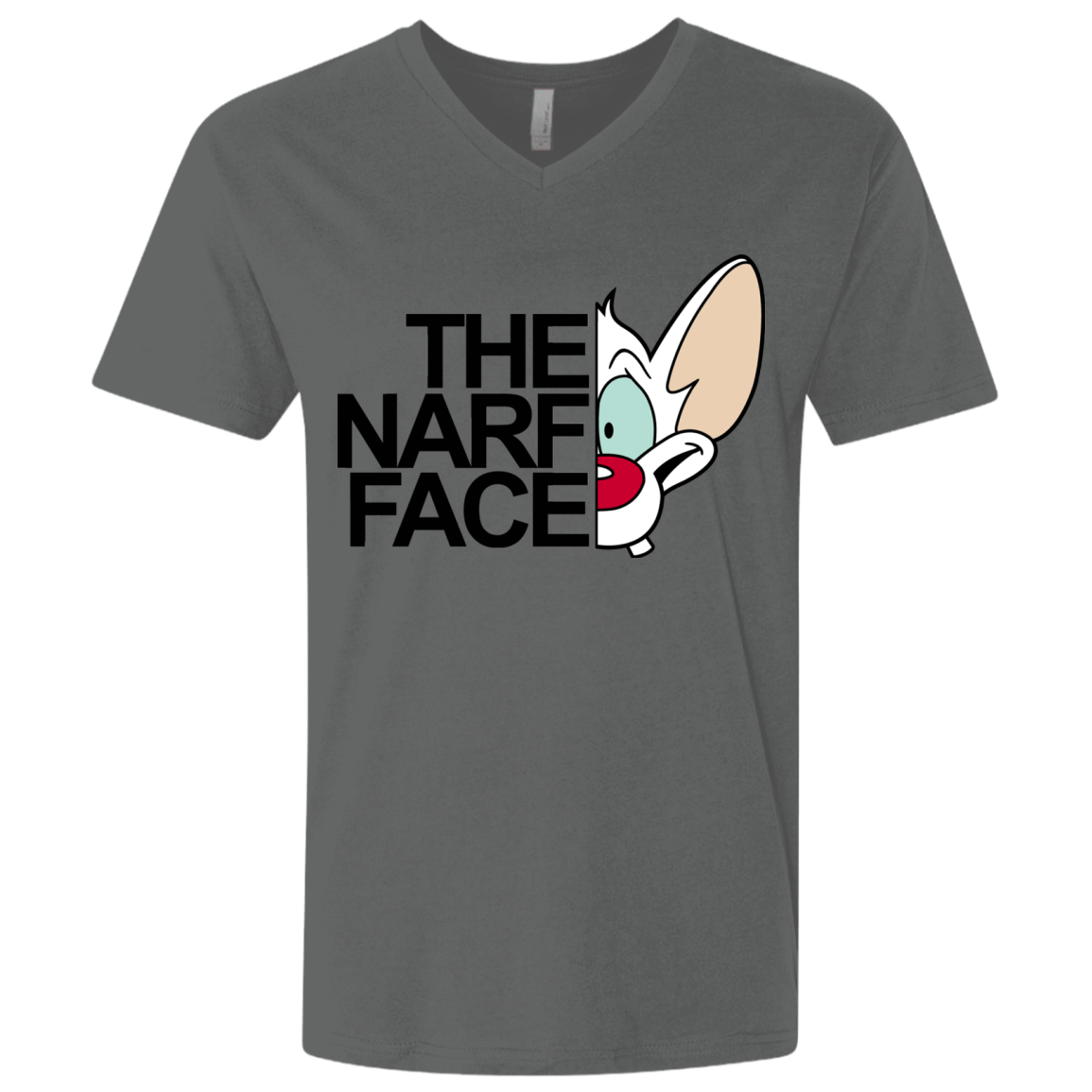 T-Shirts Heavy Metal / X-Small The Narf Face Men's Premium V-Neck