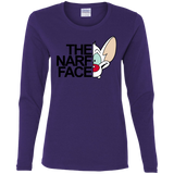 T-Shirts Purple / S The Narf Face Women's Long Sleeve T-Shirt